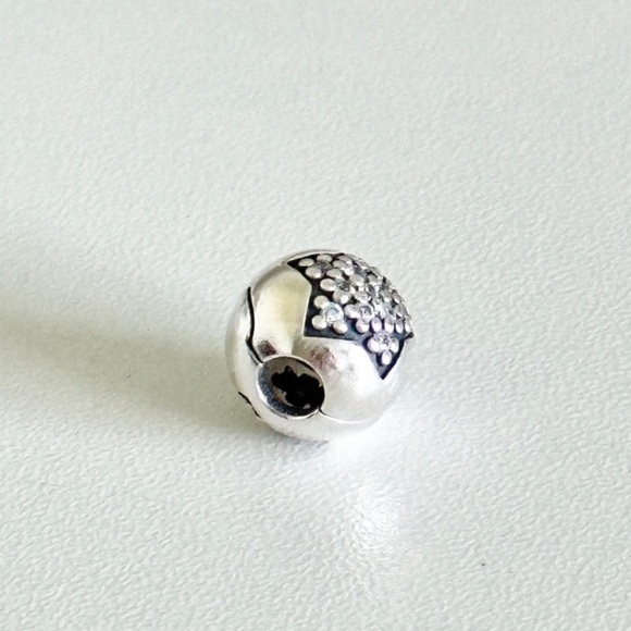 Pandora 925 You're A Star Sparkly Clear CZ Stone Rare Retired Clip Bead Charm - Picture 4 of 6